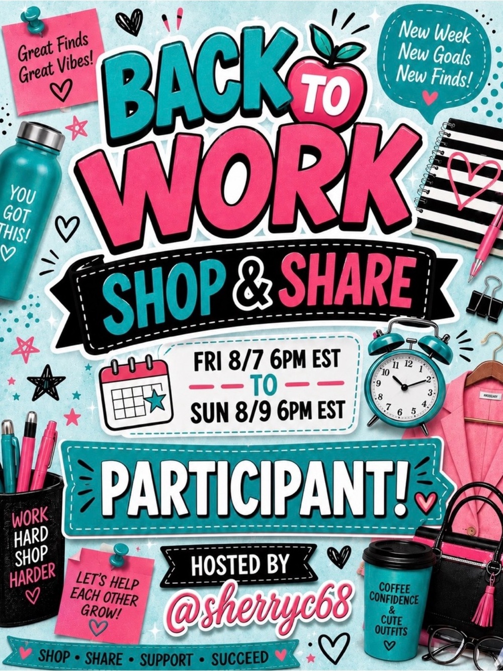 Back to Work Shop & Share Participant #24 @funshop99. Hosted by @sherryc68,